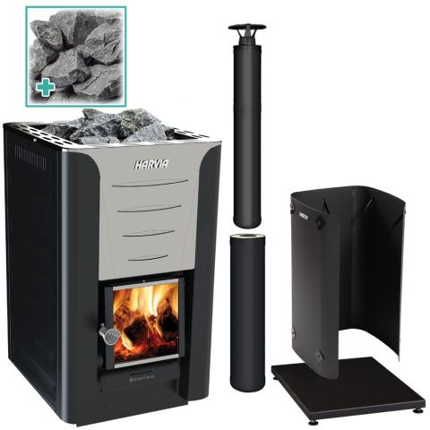 Harvia PRO 20 Wood Burning Stove Kit BK