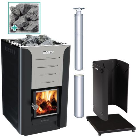 Harvia PRO 20 Wood Burning Stove Kit SS