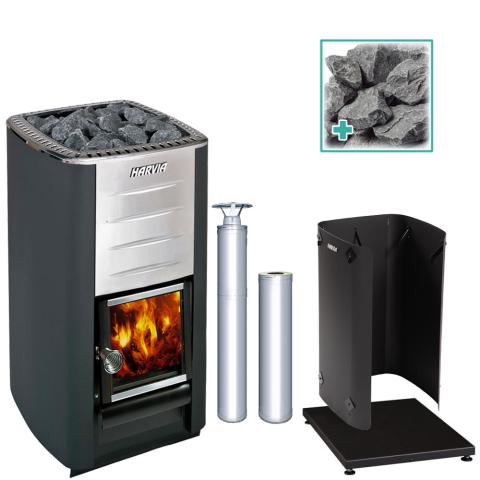 Harvia M3 Wood-Burning Stove Kit SS