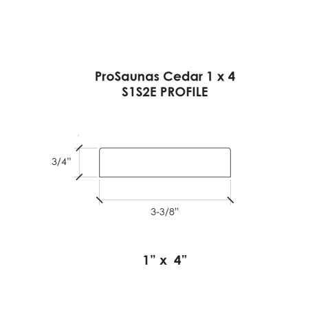 ProSaunas Cedar 1 x 4 S1S2E