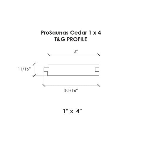 ProSaunas Cedar 1x4