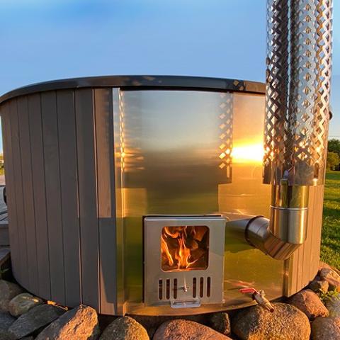 SaunaLife Model S4N Wood-Fired Hot Tub