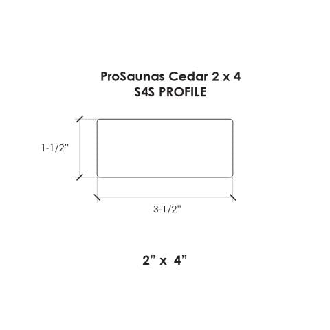 ProSaunas Cedar 2x4 S4S