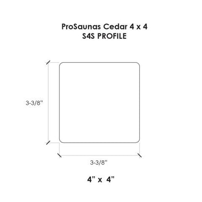 ProSaunas Cedar 4x4 S4S